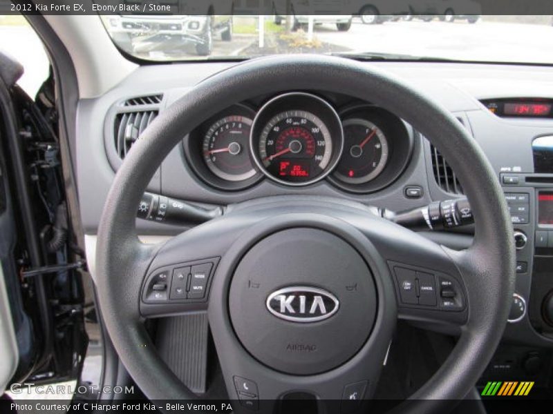 Ebony Black / Stone 2012 Kia Forte EX