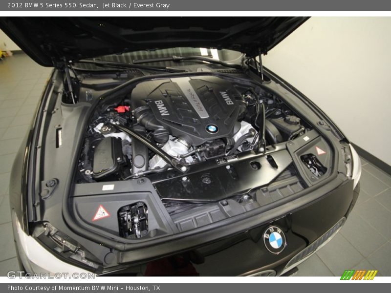 Jet Black / Everest Gray 2012 BMW 5 Series 550i Sedan