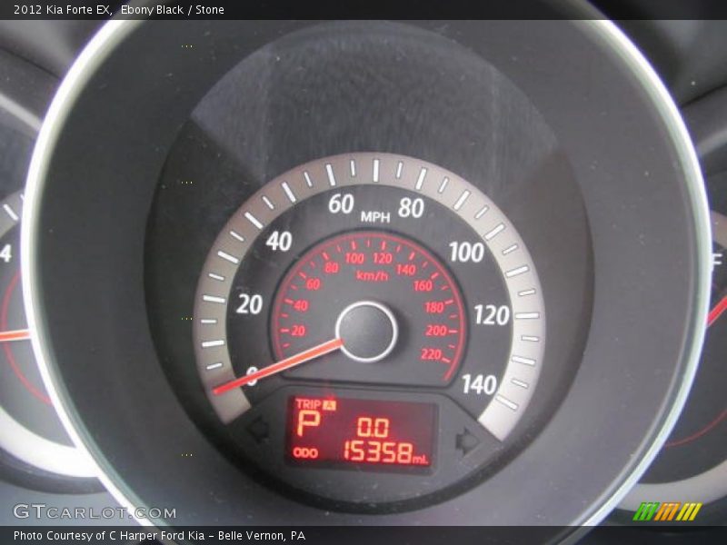 Ebony Black / Stone 2012 Kia Forte EX