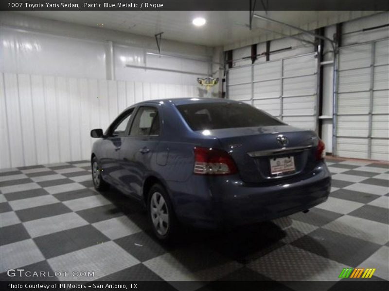 Pacific Blue Metallic / Bisque 2007 Toyota Yaris Sedan