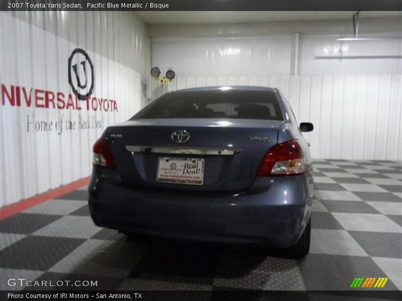 Pacific Blue Metallic / Bisque 2007 Toyota Yaris Sedan