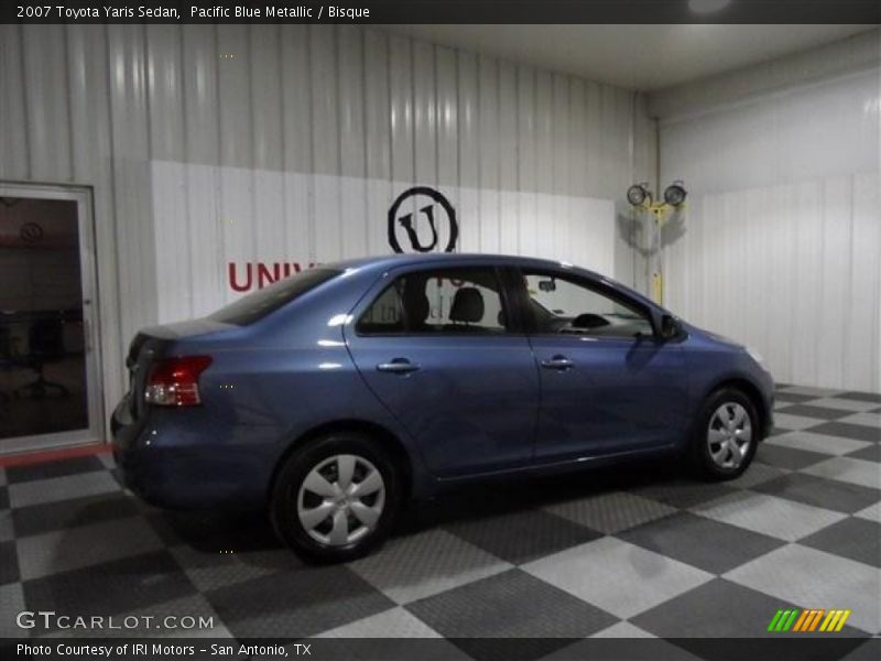 Pacific Blue Metallic / Bisque 2007 Toyota Yaris Sedan