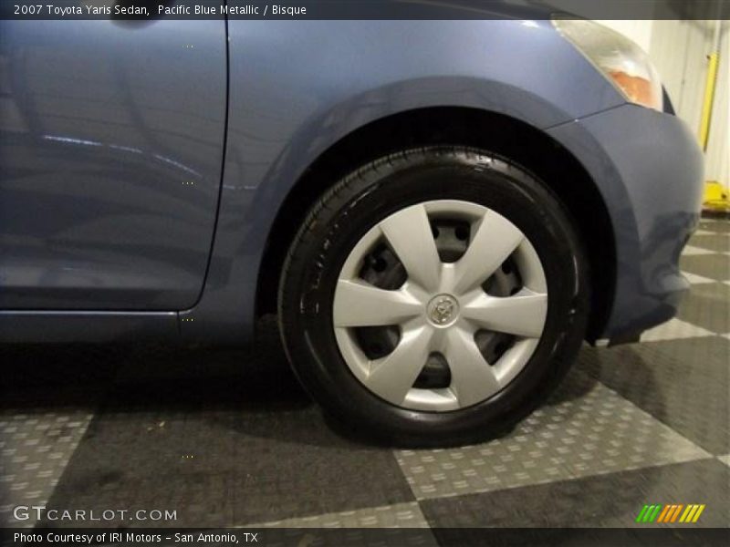Pacific Blue Metallic / Bisque 2007 Toyota Yaris Sedan