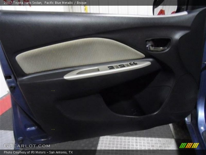 Pacific Blue Metallic / Bisque 2007 Toyota Yaris Sedan