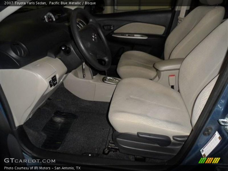Pacific Blue Metallic / Bisque 2007 Toyota Yaris Sedan