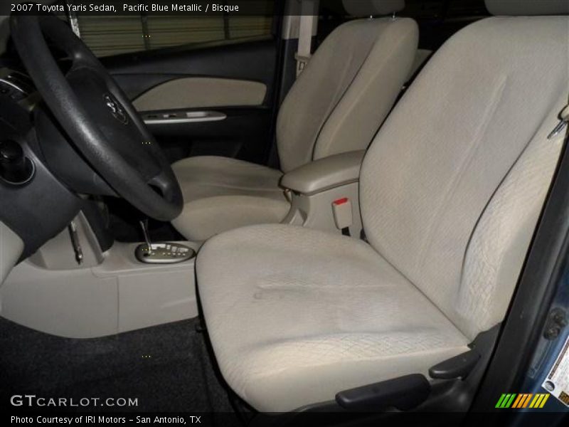 Pacific Blue Metallic / Bisque 2007 Toyota Yaris Sedan