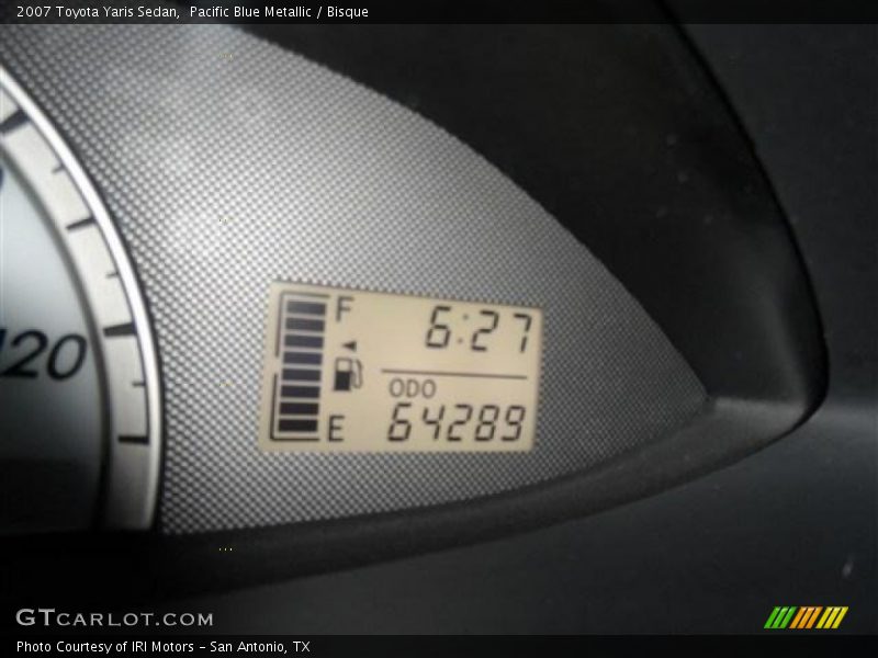 Pacific Blue Metallic / Bisque 2007 Toyota Yaris Sedan