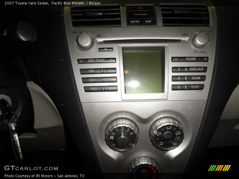 Pacific Blue Metallic / Bisque 2007 Toyota Yaris Sedan