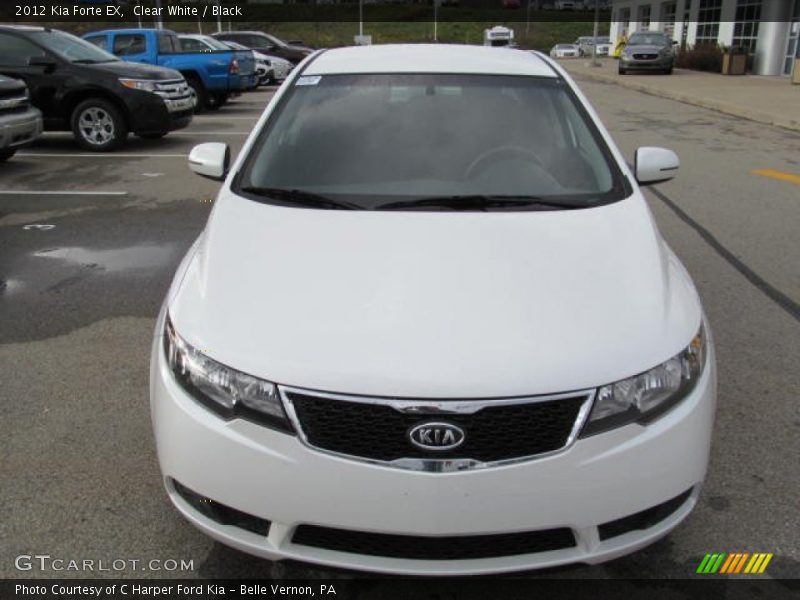 Clear White / Black 2012 Kia Forte EX