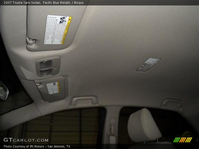 Pacific Blue Metallic / Bisque 2007 Toyota Yaris Sedan