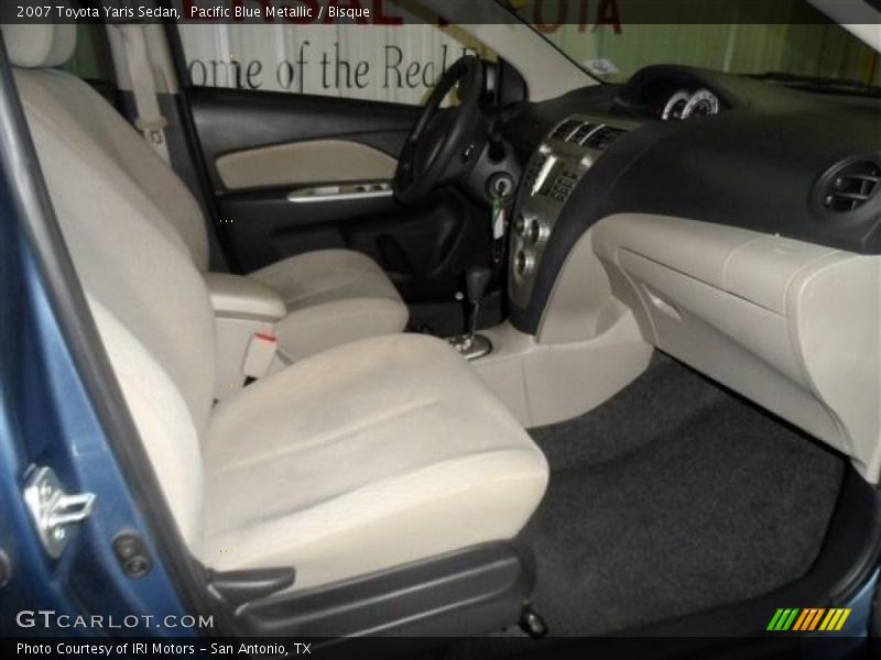 Pacific Blue Metallic / Bisque 2007 Toyota Yaris Sedan
