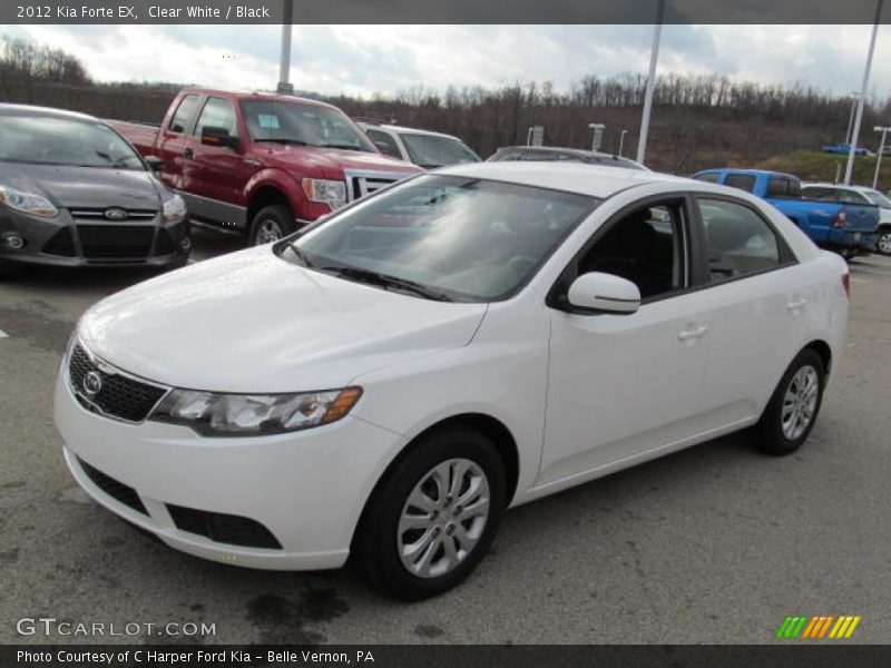 Clear White / Black 2012 Kia Forte EX