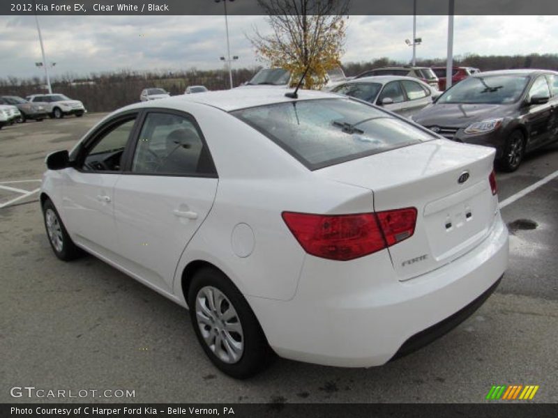 Clear White / Black 2012 Kia Forte EX