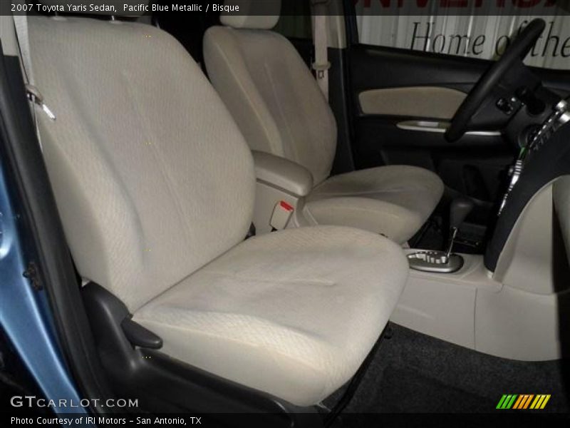 Pacific Blue Metallic / Bisque 2007 Toyota Yaris Sedan