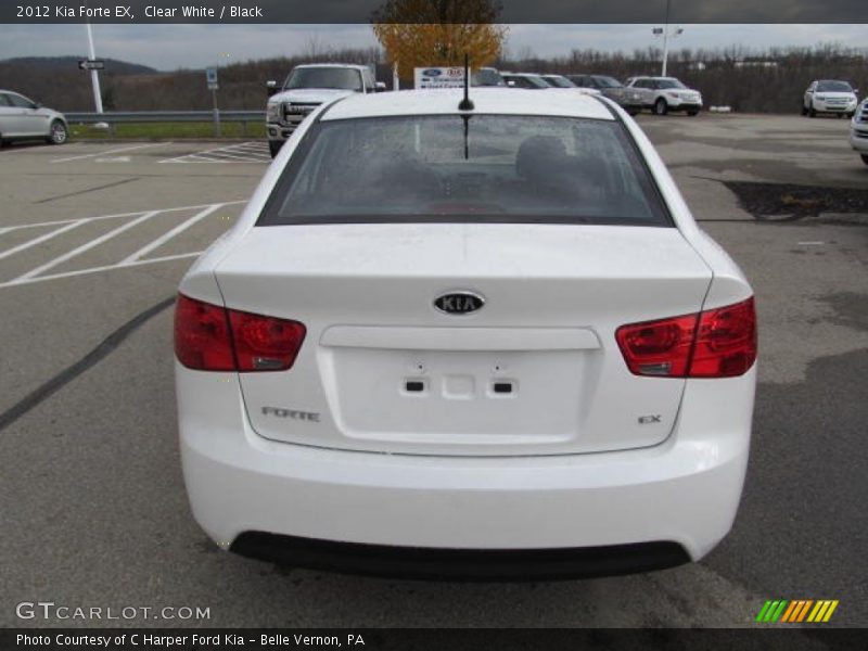 Clear White / Black 2012 Kia Forte EX