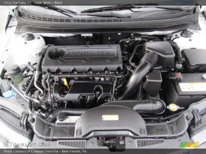 Clear White / Black 2012 Kia Forte EX