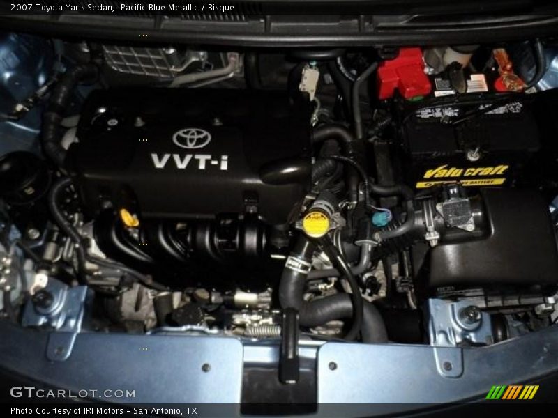 Pacific Blue Metallic / Bisque 2007 Toyota Yaris Sedan