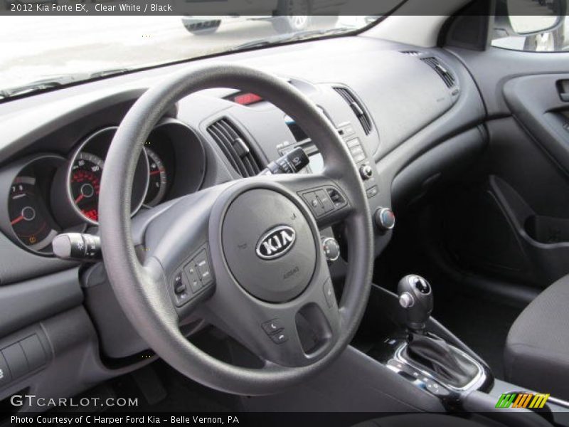 Clear White / Black 2012 Kia Forte EX