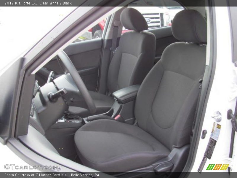 Clear White / Black 2012 Kia Forte EX