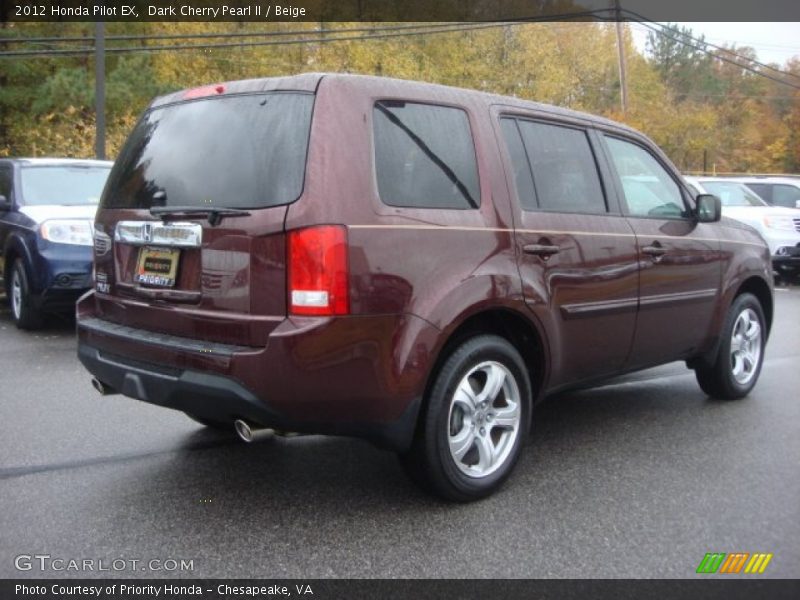 Dark Cherry Pearl II / Beige 2012 Honda Pilot EX