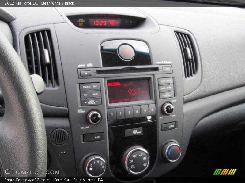 Clear White / Black 2012 Kia Forte EX