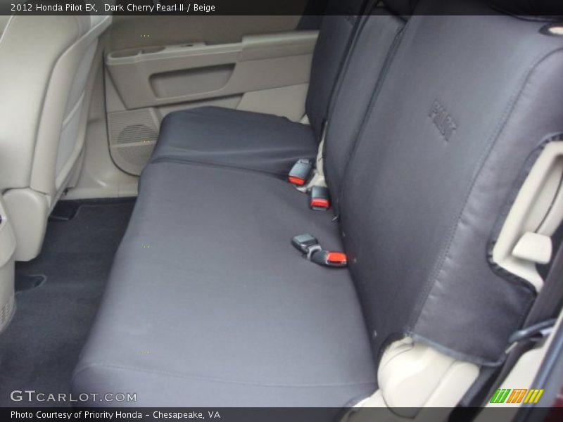 Dark Cherry Pearl II / Beige 2012 Honda Pilot EX