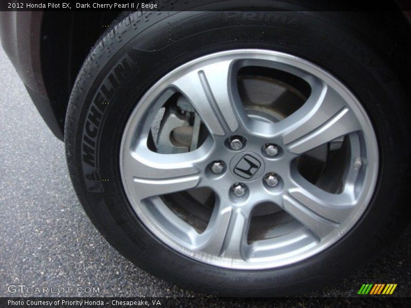 Dark Cherry Pearl II / Beige 2012 Honda Pilot EX