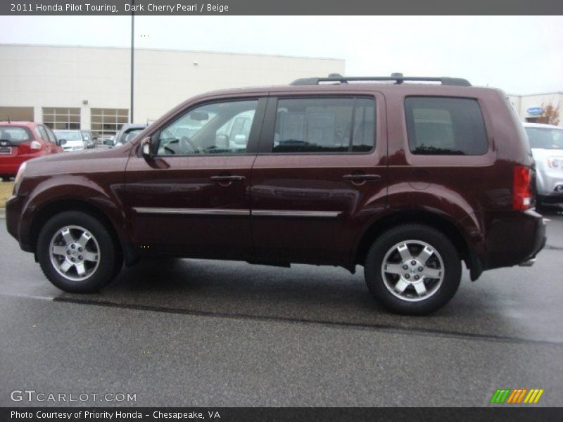 Dark Cherry Pearl / Beige 2011 Honda Pilot Touring