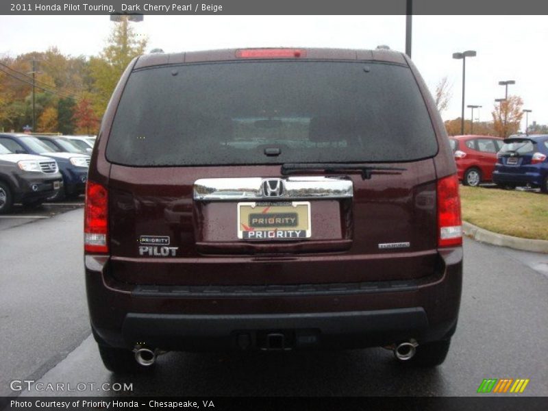 Dark Cherry Pearl / Beige 2011 Honda Pilot Touring