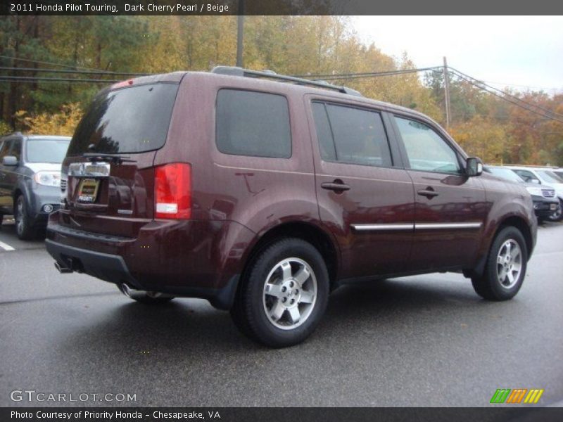 Dark Cherry Pearl / Beige 2011 Honda Pilot Touring