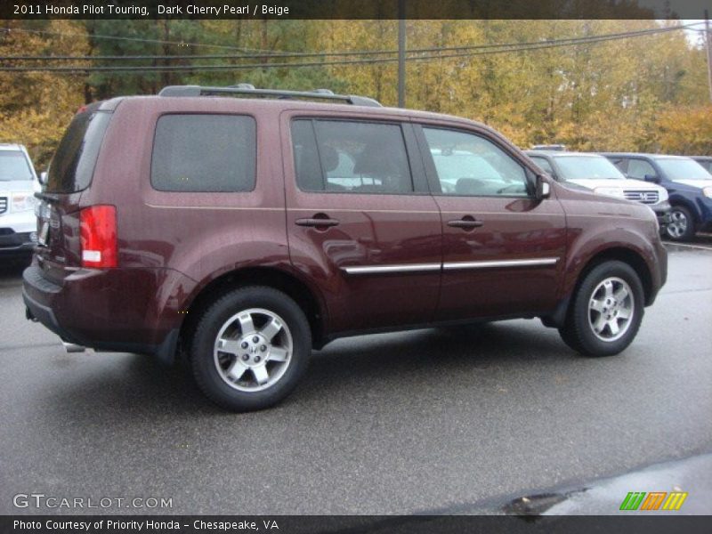 Dark Cherry Pearl / Beige 2011 Honda Pilot Touring