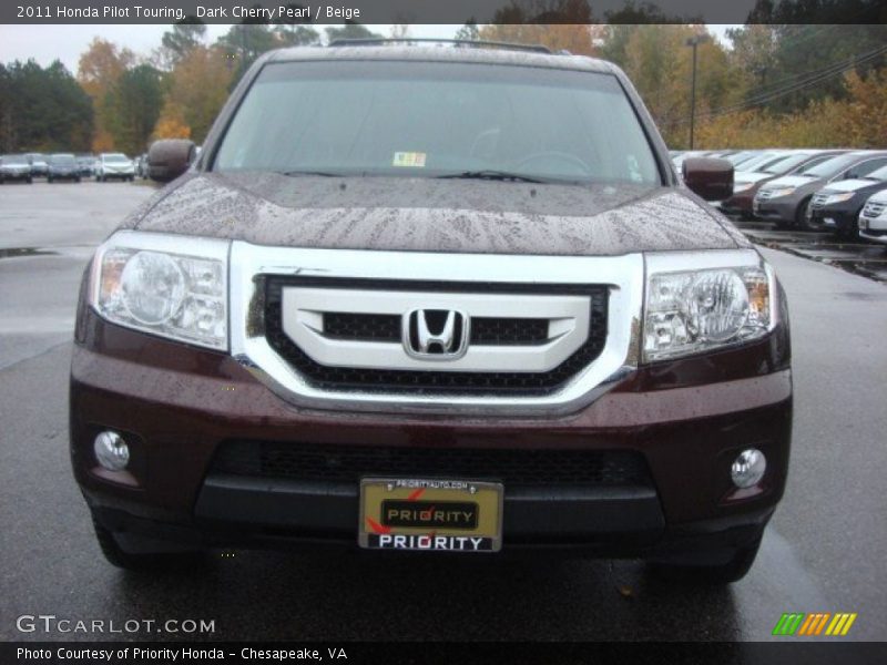 Dark Cherry Pearl / Beige 2011 Honda Pilot Touring
