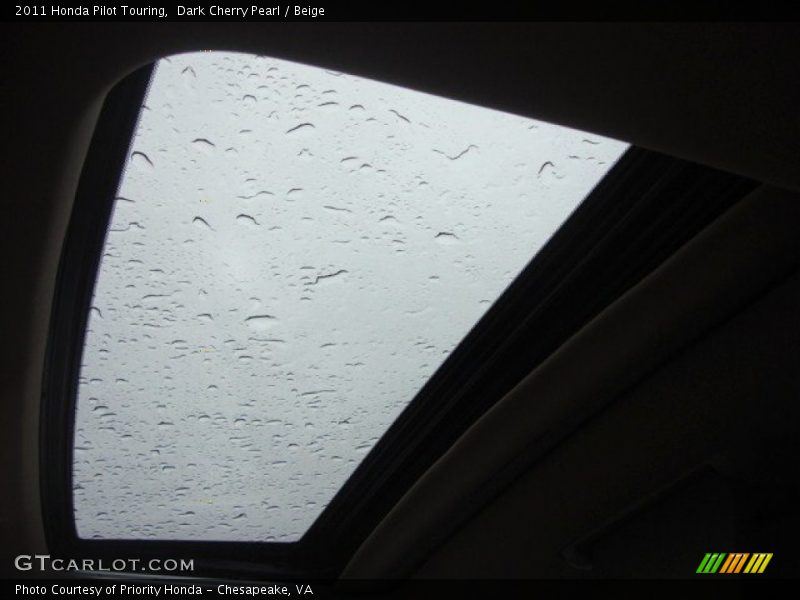 Dark Cherry Pearl / Beige 2011 Honda Pilot Touring