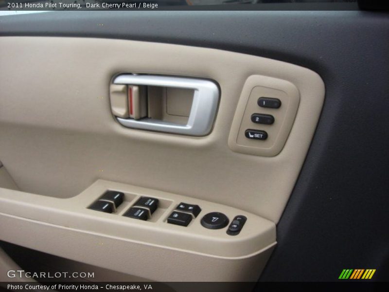Dark Cherry Pearl / Beige 2011 Honda Pilot Touring