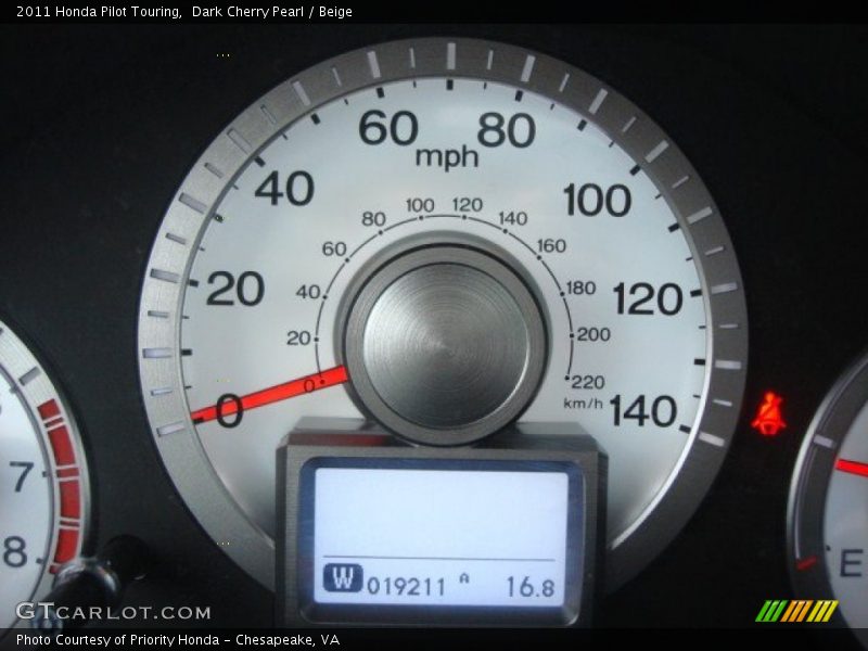 Dark Cherry Pearl / Beige 2011 Honda Pilot Touring
