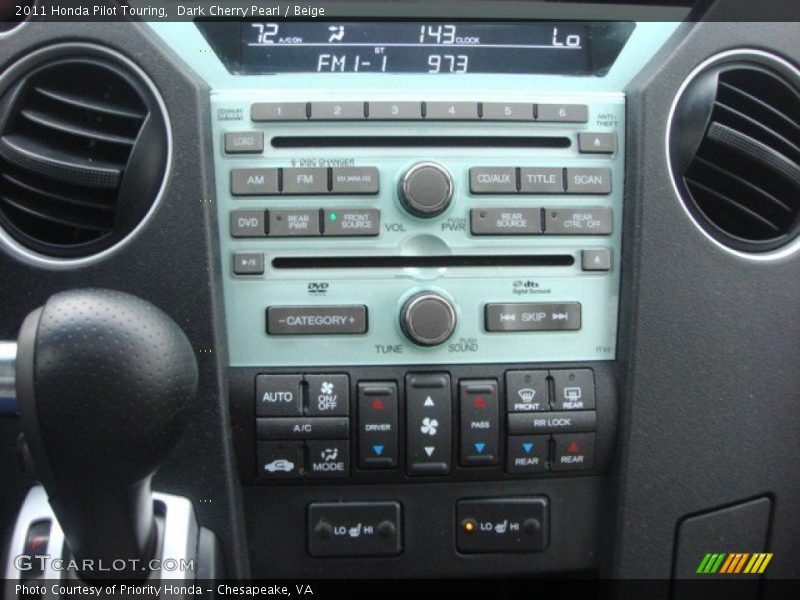 Dark Cherry Pearl / Beige 2011 Honda Pilot Touring
