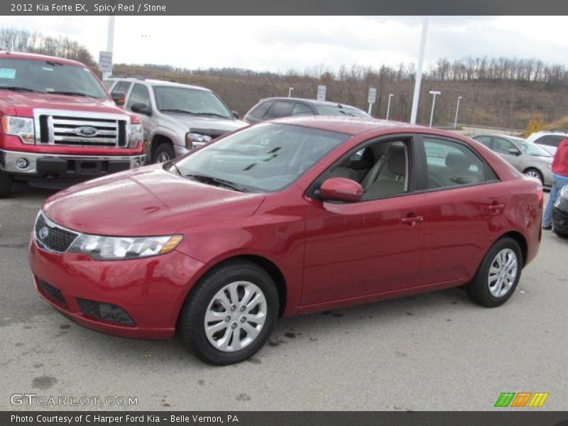 Spicy Red / Stone 2012 Kia Forte EX