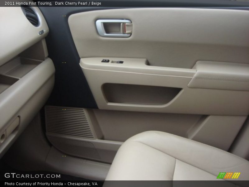 Dark Cherry Pearl / Beige 2011 Honda Pilot Touring
