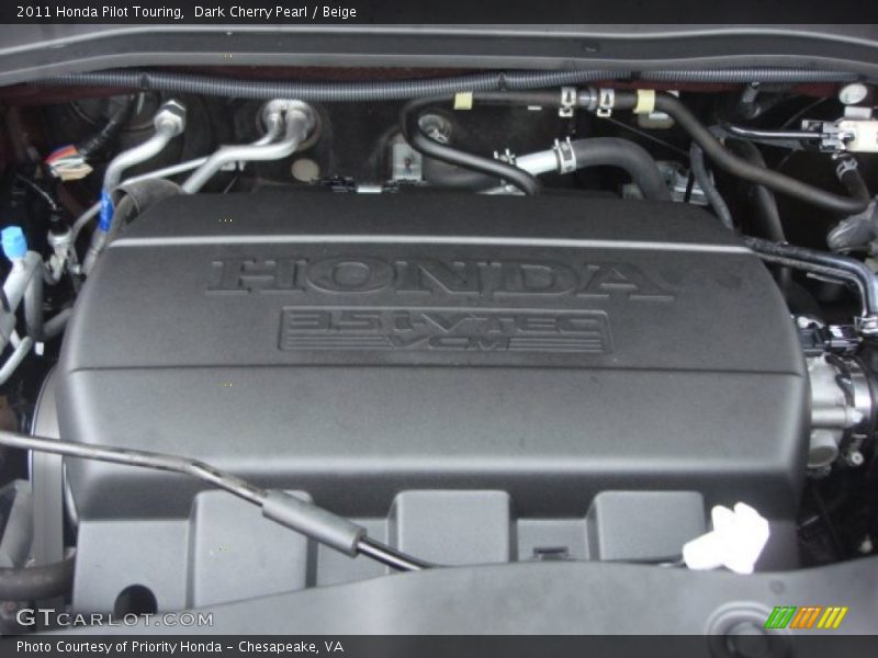 Dark Cherry Pearl / Beige 2011 Honda Pilot Touring