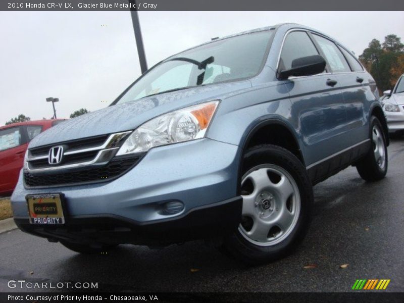 Glacier Blue Metallic / Gray 2010 Honda CR-V LX