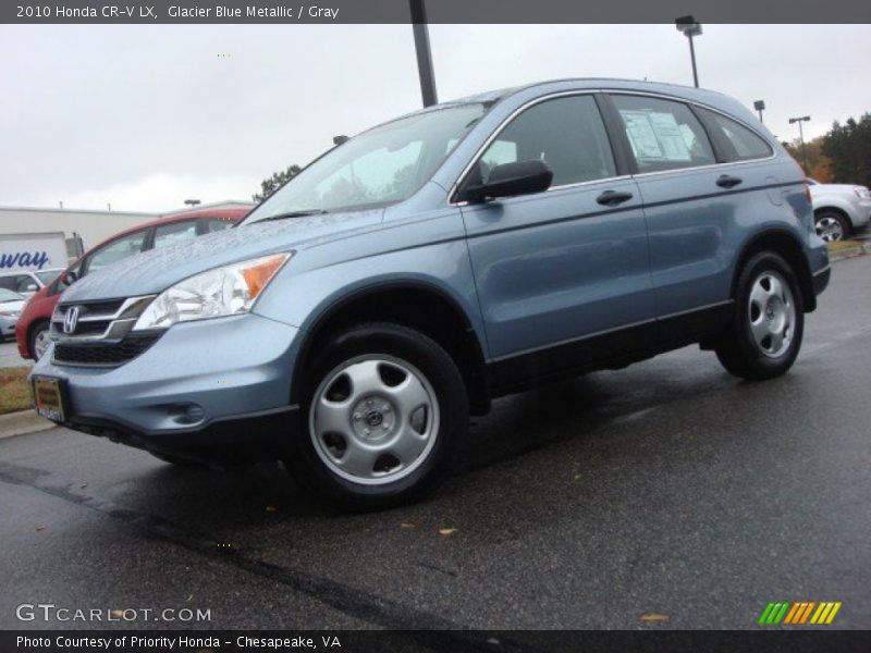 Glacier Blue Metallic / Gray 2010 Honda CR-V LX