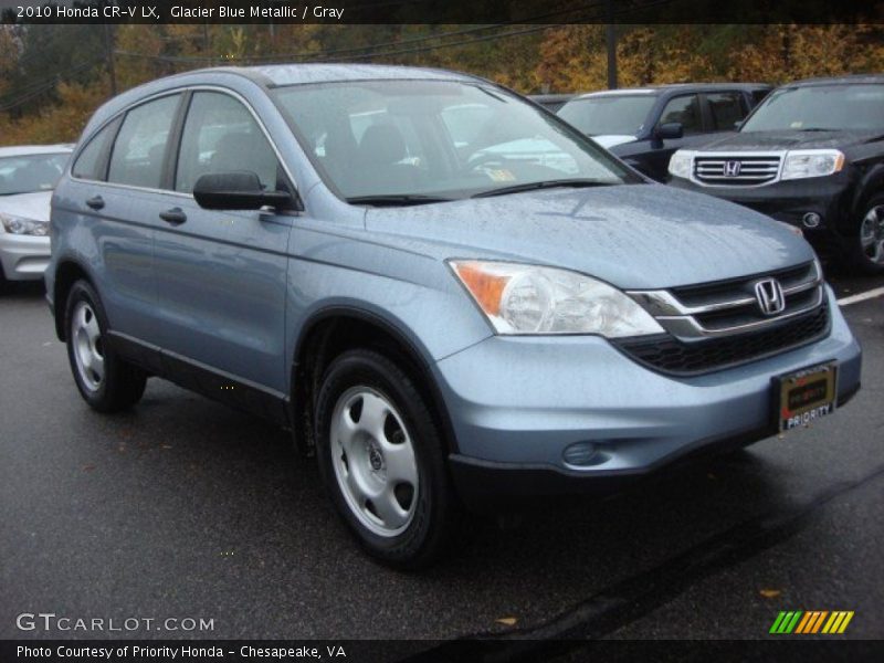 Glacier Blue Metallic / Gray 2010 Honda CR-V LX