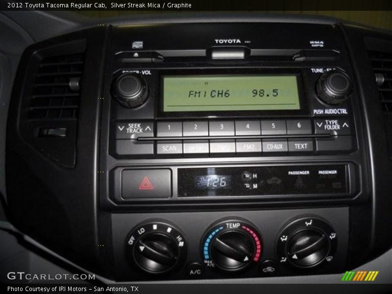 Silver Streak Mica / Graphite 2012 Toyota Tacoma Regular Cab