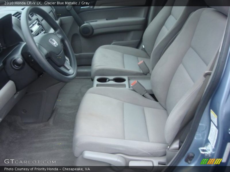 Glacier Blue Metallic / Gray 2010 Honda CR-V LX