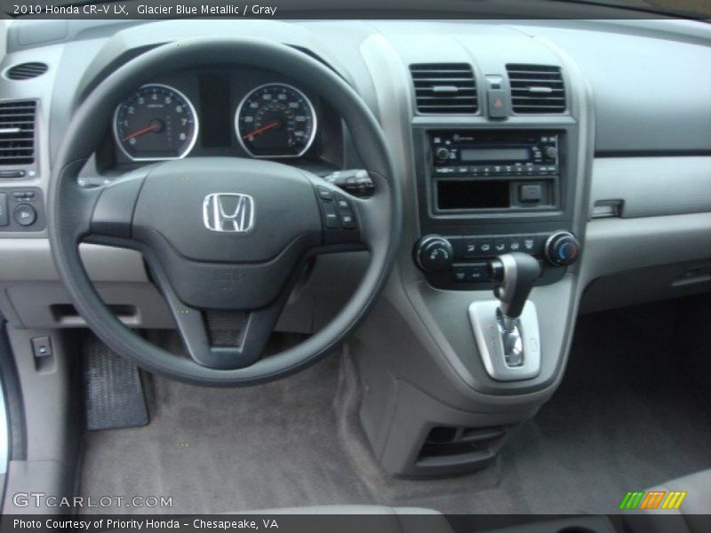 Glacier Blue Metallic / Gray 2010 Honda CR-V LX