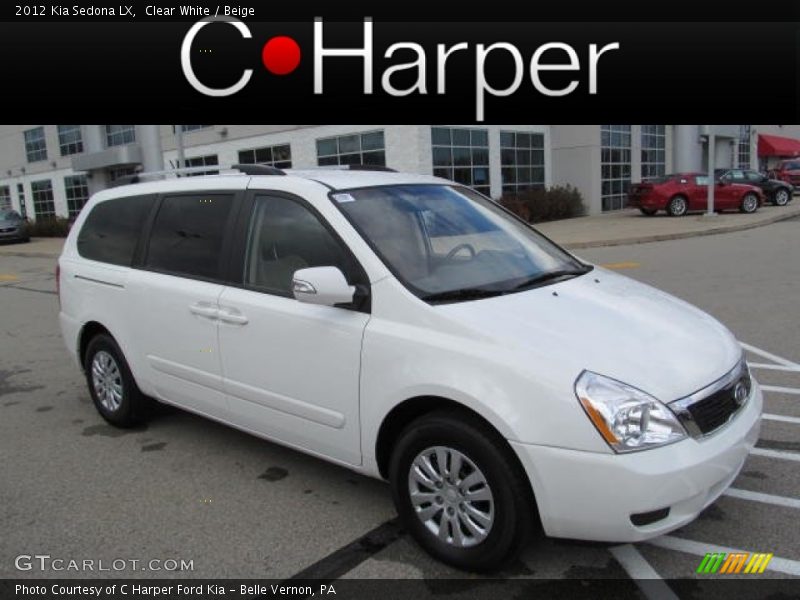 Clear White / Beige 2012 Kia Sedona LX