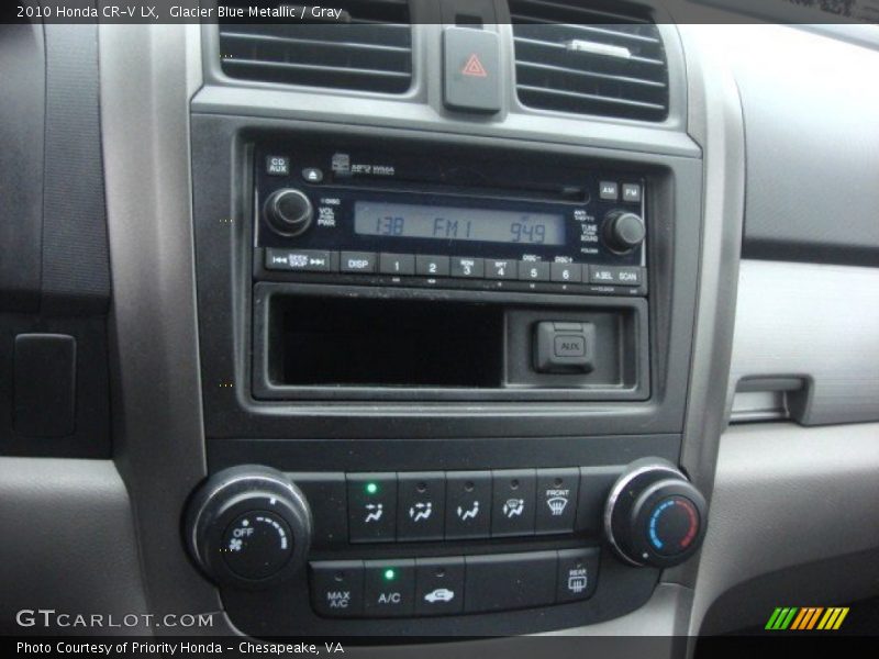 Glacier Blue Metallic / Gray 2010 Honda CR-V LX