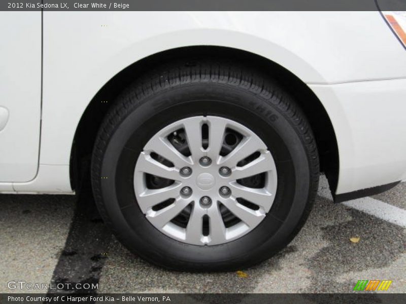 Clear White / Beige 2012 Kia Sedona LX