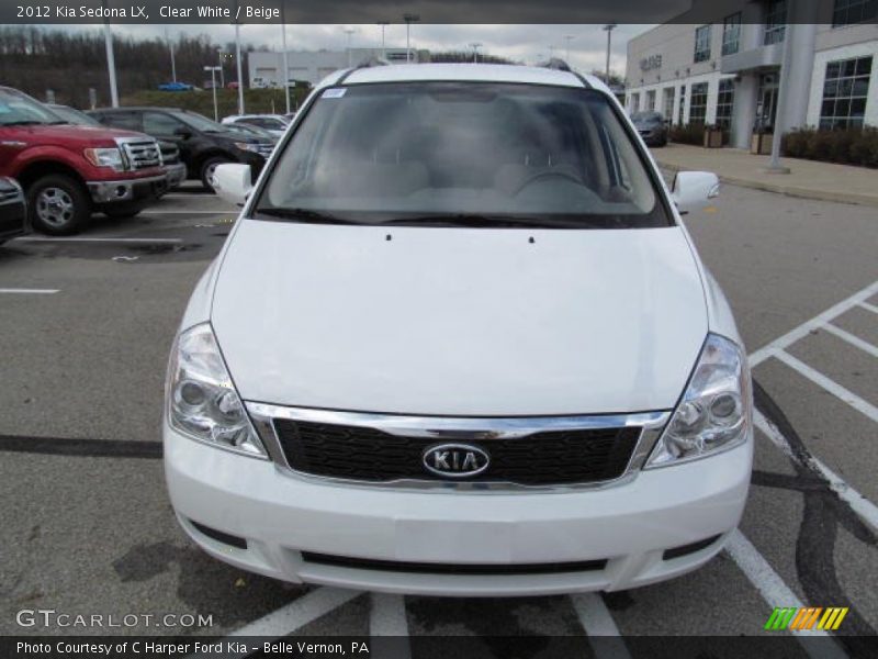 Clear White / Beige 2012 Kia Sedona LX