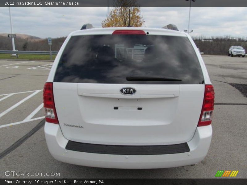 Clear White / Beige 2012 Kia Sedona LX